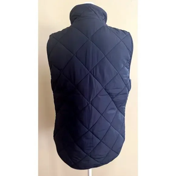 NWT J. CREW Quilted Puffer Full Zip Vest Equestrian Riding Pockets Size XS - Picture 3 of 4